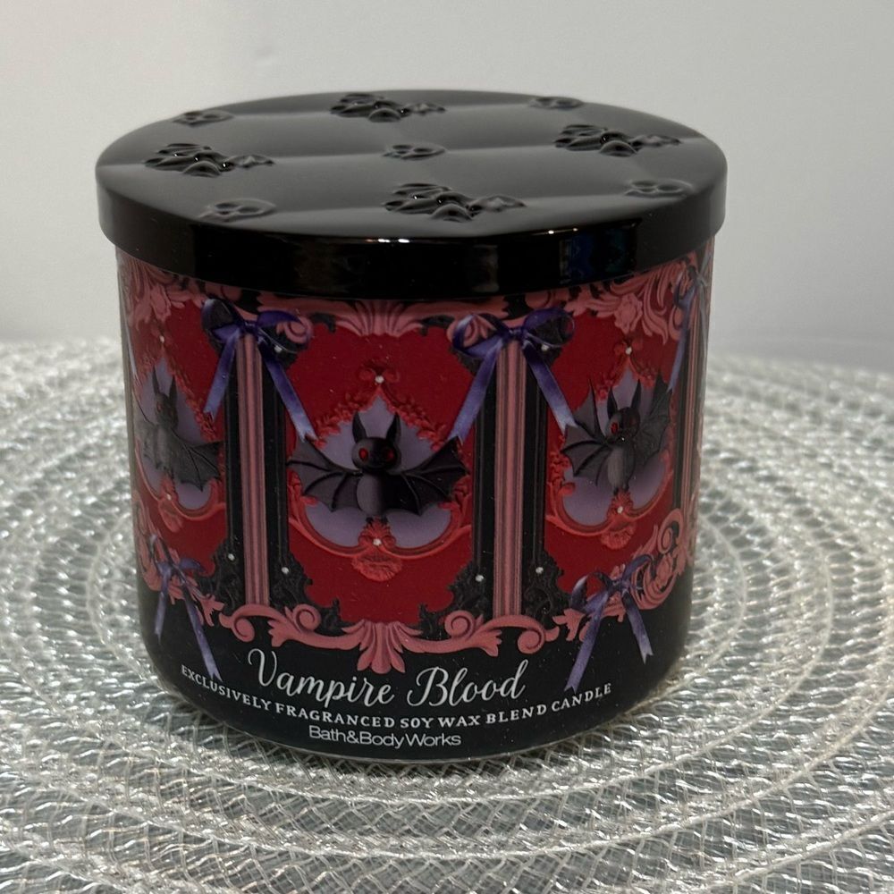 BBW Vampire Blood 3 Wick Scented Candle NWT